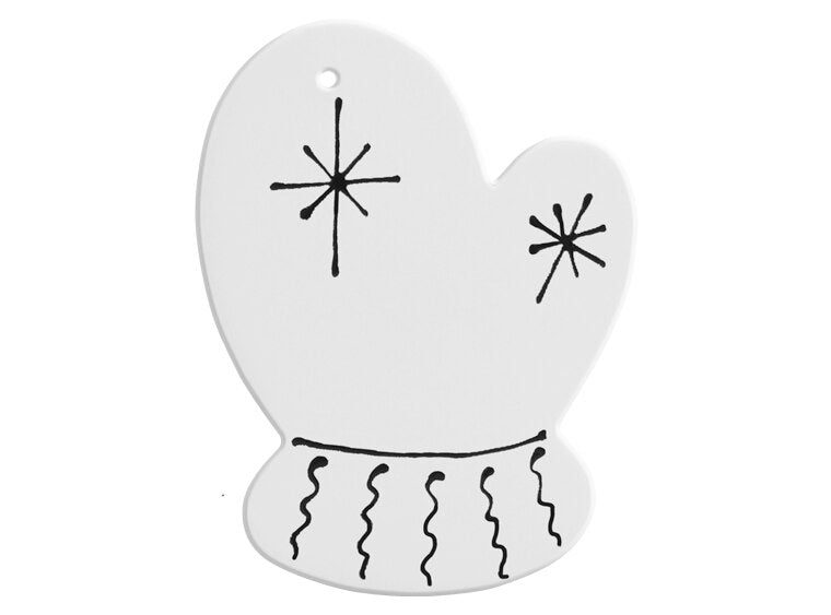 Bisque Hand Detailed Mitten Party Ornament (Case of 12)