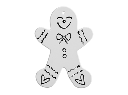 Bisque Hand Detailed Gingerbread Man Party Ornament (Case of 12)
