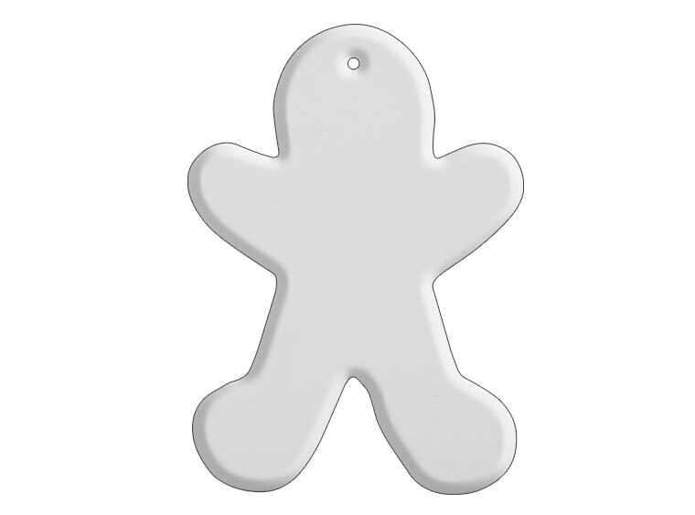 Bisque Gingerbread Man Party Ornament (Case of 12)