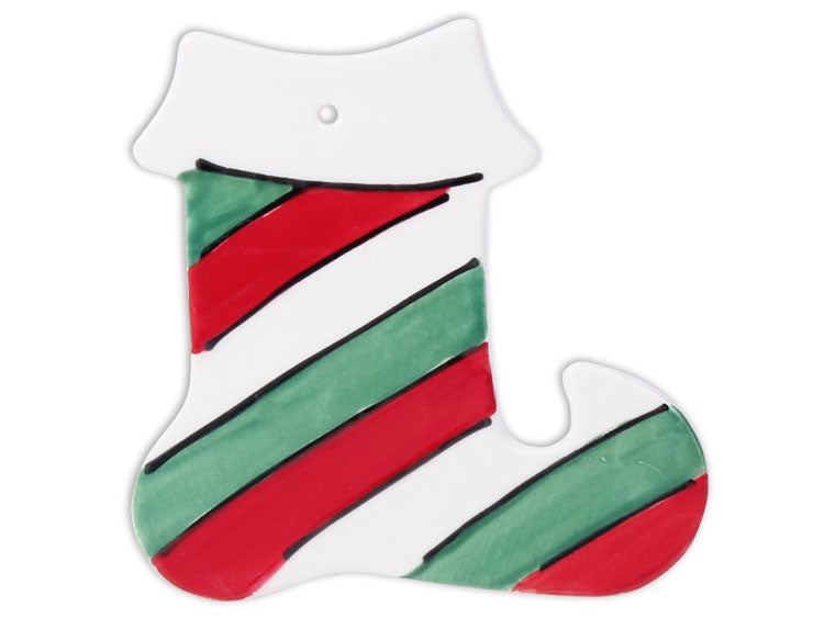 Bisque Hand Detailed Elf Shoe Party Ornament (Case of 12)
