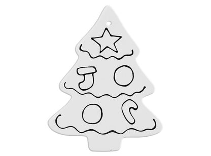 Bisque Hand Detailed Classic Christmas Tree Party Ornament (Case of 12)