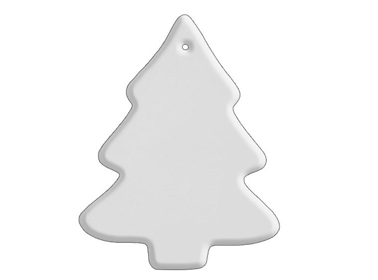 Bisque Classic Christmas Tree Party Ornament (Case of 12)