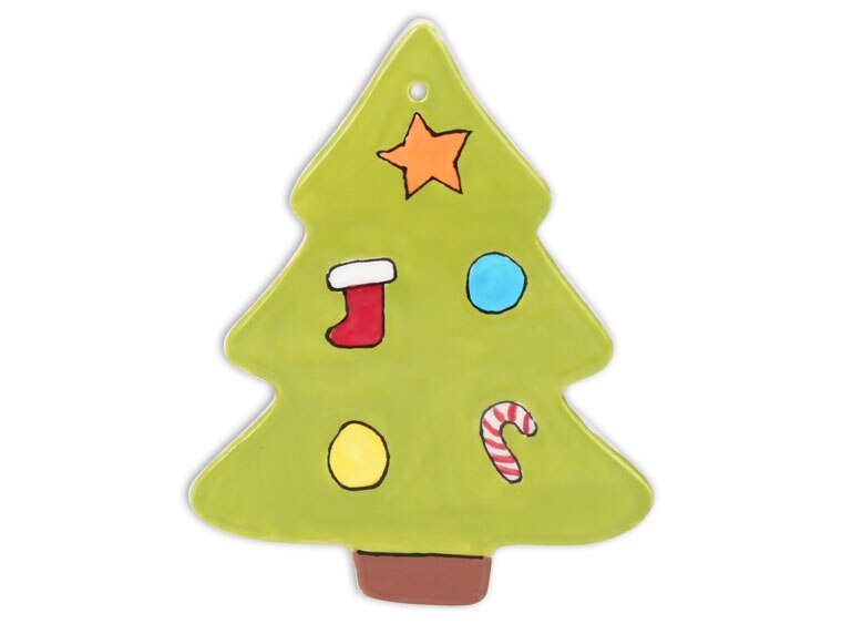 Bisque Classic Christmas Tree Party Ornament (Case of 12)
