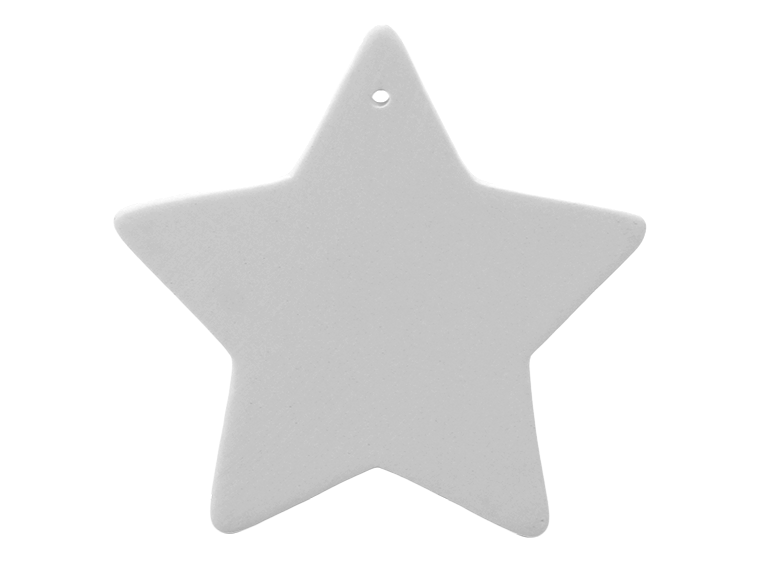 Bisque Star Party Ornament (Case of 12)