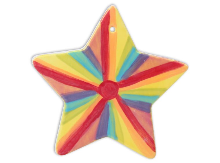 Bisque Star Party Ornament (Case of 12)