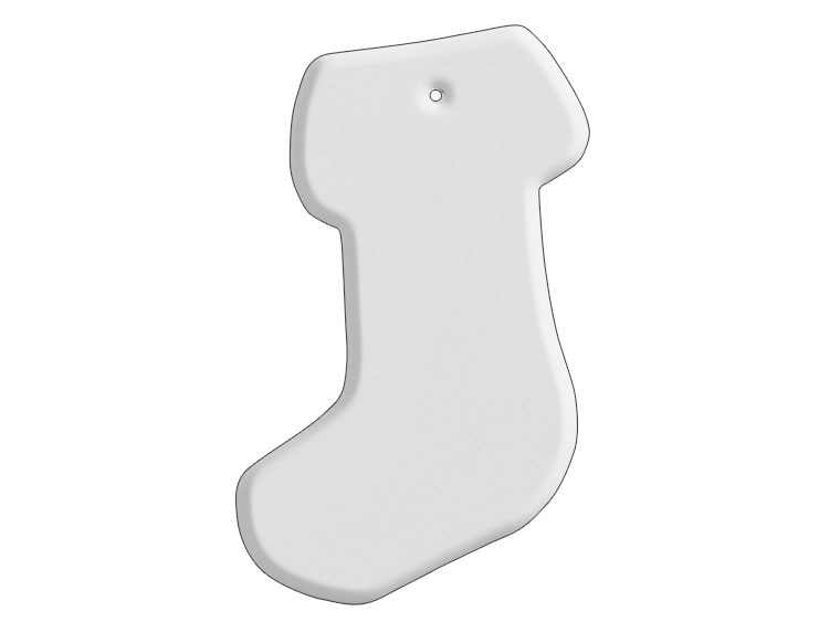 Bisque Stocking Party Ornament (Case of 12)