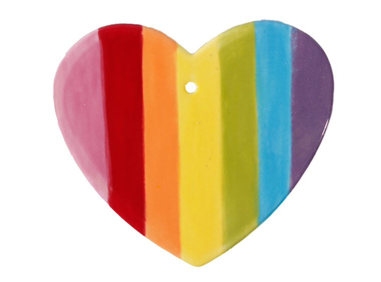 Bisque Heart Party Ornament (Case of 12)