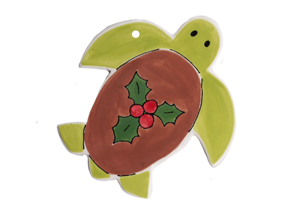 Bisque Hand Detailed Sea Turtle Party Ornament (Case of 12)