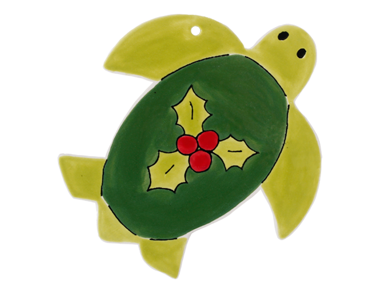 Bisque Hand Detailed Sea Turtle Party Ornament (Case of 12)