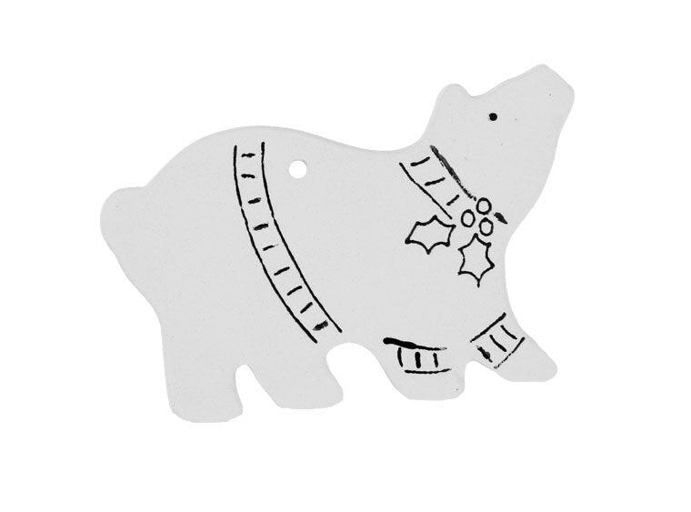 Bisque Hand Detailed Polar Bear Party Ornament (Case of 12)