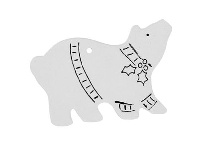 Bisque Hand Detailed Polar Bear Party Ornament (Case of 12)