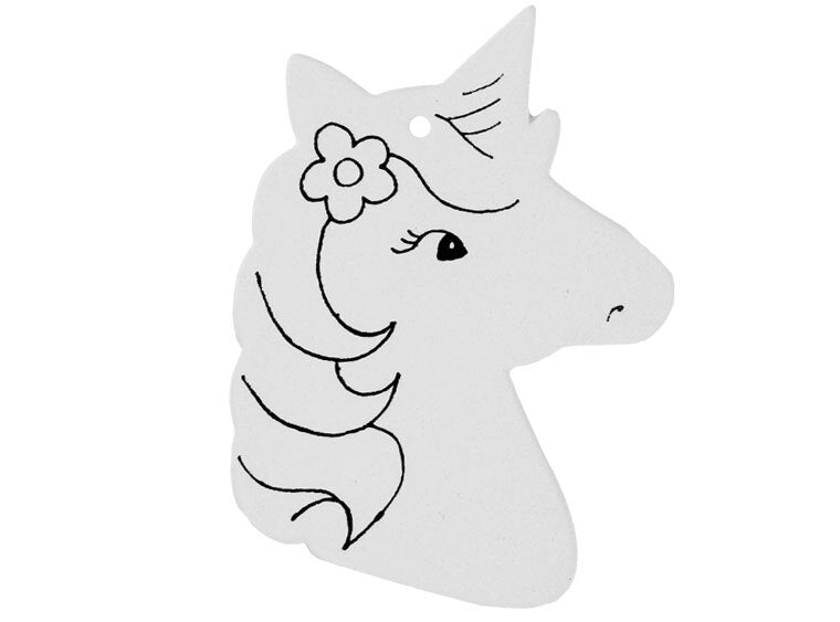 Bisque Hand Detailed Unicorn Party Ornament (Case of 12)