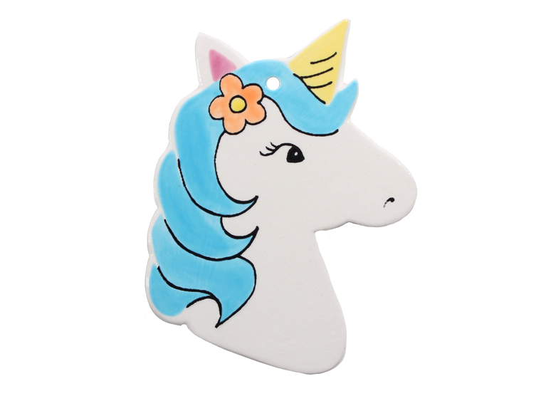 Bisque Hand Detailed Unicorn Party Ornament (Case of 12)