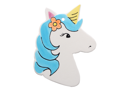 Bisque Hand Detailed Unicorn Party Ornament (Case of 12)