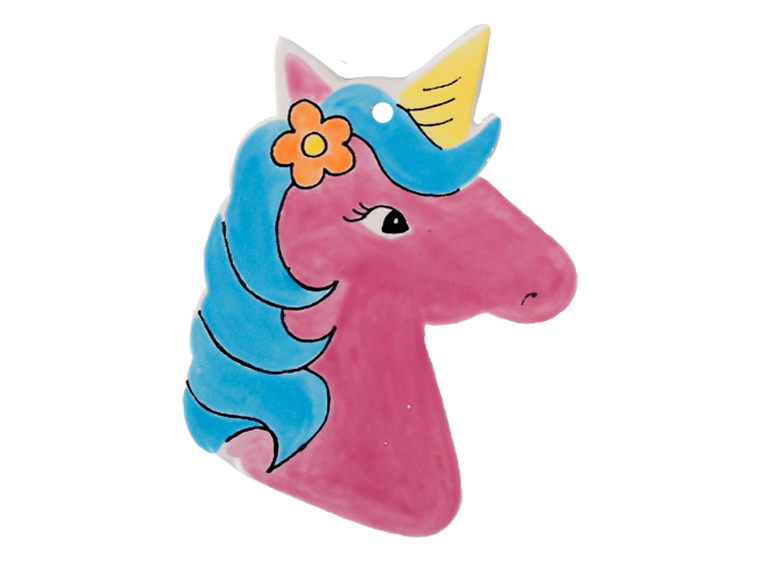 Bisque Hand Detailed Unicorn Party Ornament (Case of 12)