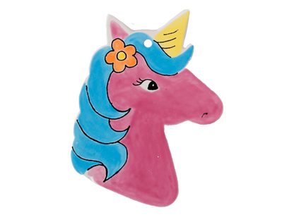 Bisque Hand Detailed Unicorn Party Ornament (Case of 12)