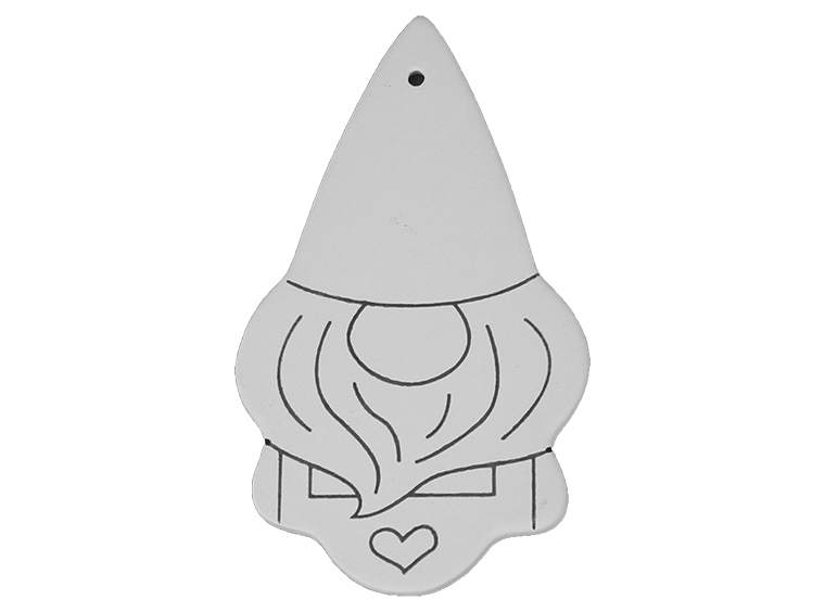 Bisque Hand Detailed Gnome Party Ornament (Case of 12)