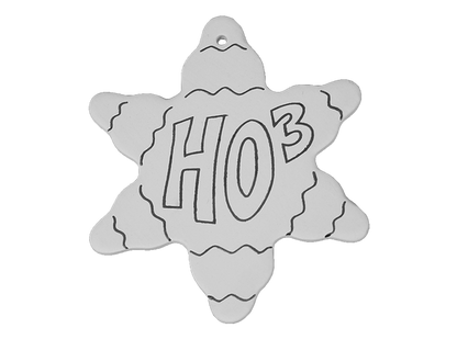 Bisque Hand Detailed Ho3 Party Ornament (Case of 12)