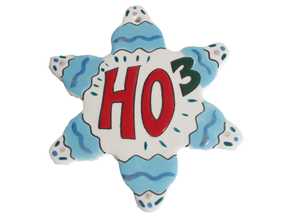 Bisque Hand Detailed Ho3 Party Ornament (Case of 12)