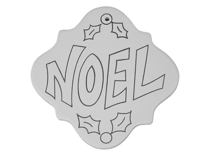Bisque Hand Detailed Noel Party Ornament (Case of 12)
