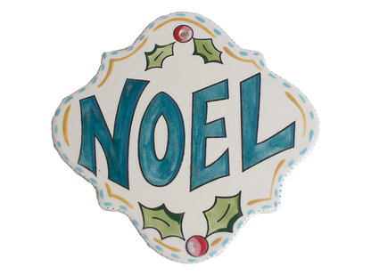 Bisque Hand Detailed Noel Party Ornament (Case of 12)