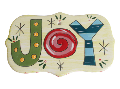 Bisque Hand Detailed Joy Party Ornament (Case of 12)