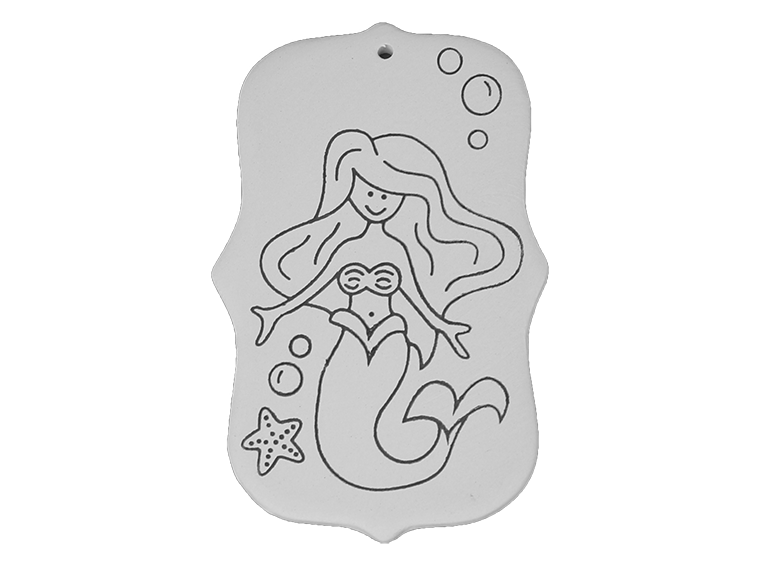 Bisque Hand Detailed Mermaid Party Ornament (Case of 12)