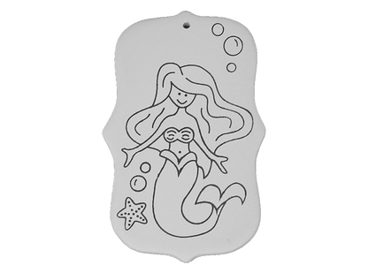 Bisque Hand Detailed Mermaid Party Ornament (Case of 12)