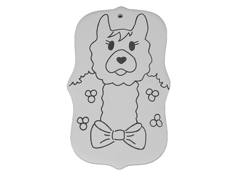 Bisque Hand Detailed Llama Party Ornament (Case of 12)