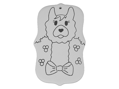 Bisque Hand Detailed Llama Party Ornament (Case of 12)
