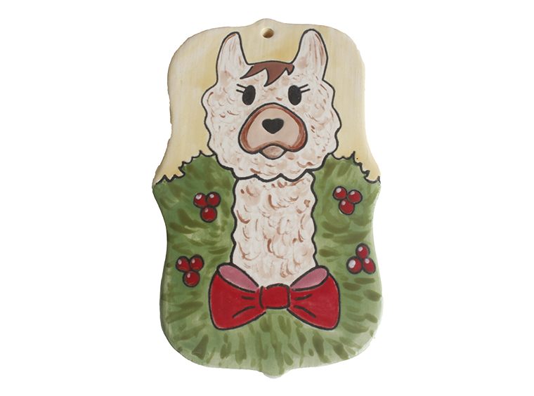 Bisque Hand Detailed Llama Party Ornament (Case of 12)