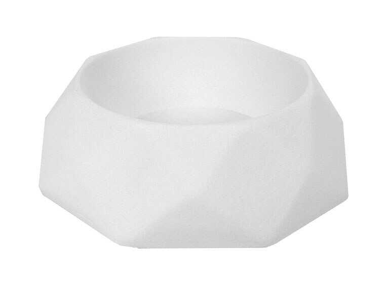 Bisque Faceted Pet Bowl (Case of 4)