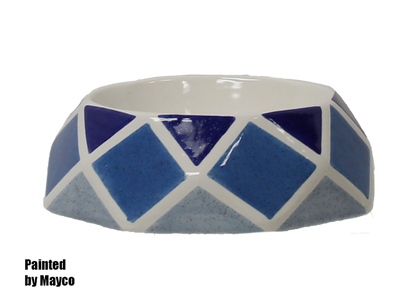 Bisque Faceted Pet Bowl (Case of 4)