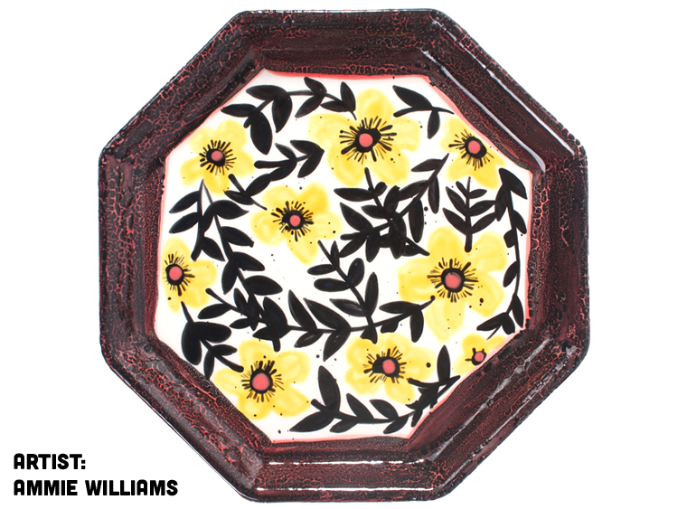 Bisque Octagon Plate (Case of 6)