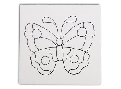 Bisque Butterfly Party Tile (Case of 12)