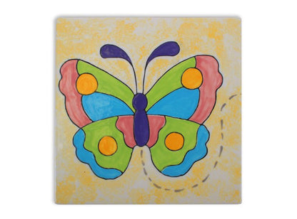 Bisque Butterfly Party Tile (Case of 12)