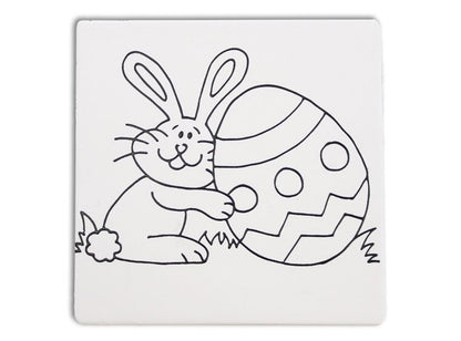 Bisque Easter Bunny Party Tile (Case of 12)
