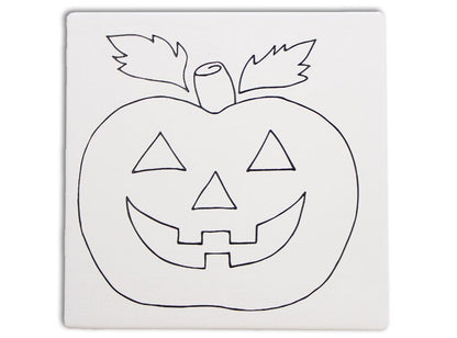 Bisque Jack-O-Lantern Party Tile (Case of 12)