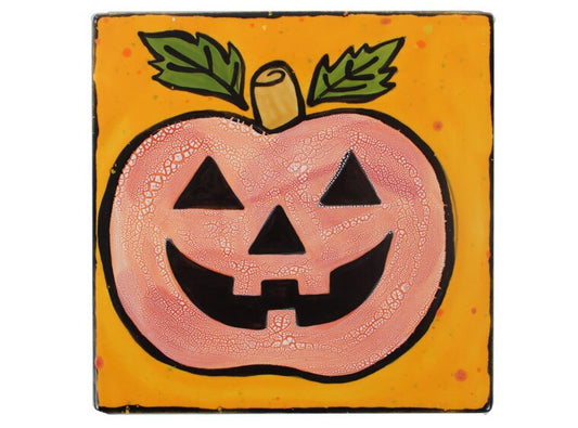 Bisque Jack-O-Lantern Party Tile (Case of 12)