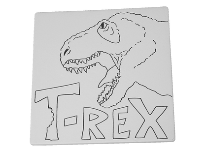 Bisque T-Rex Party Tile (Case of 12)