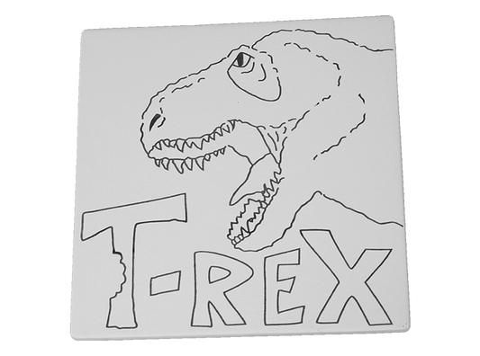 Bisque T-Rex Party Tile (Case of 12)
