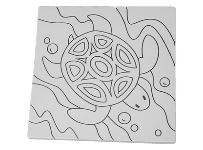 Bisque Sea Turtle Party Tile (Case of 12)