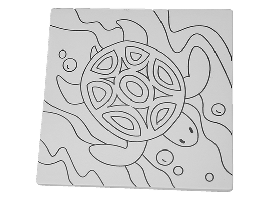 Bisque Sea Turtle Party Tile (Case of 12)