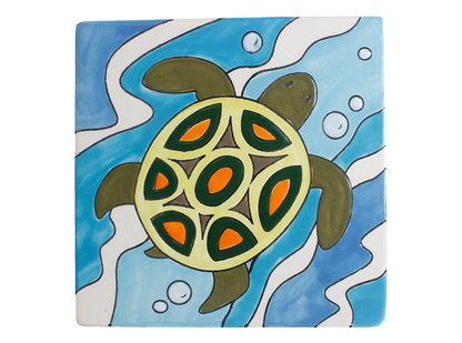 Bisque Sea Turtle Party Tile (Case of 12)