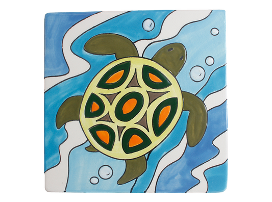 Bisque Sea Turtle Party Tile (Case of 12)