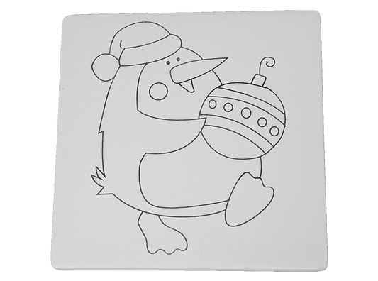 Bisque Penguin Party Tile (Case of 12)