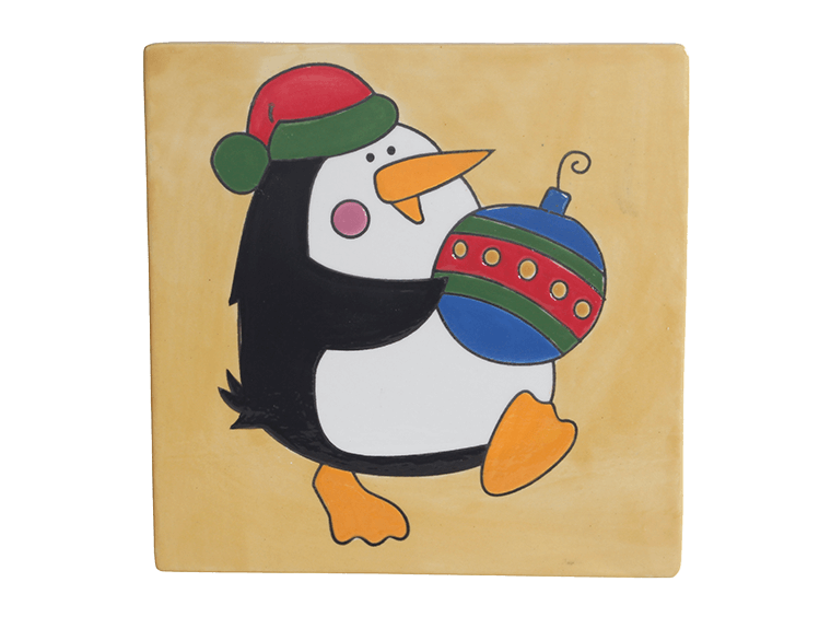 Bisque Penguin Party Tile (Case of 12)