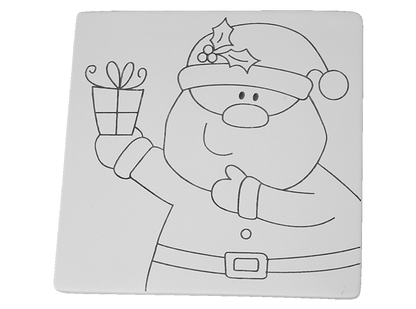 Bisque Santa Party Tile (Case of 12)
