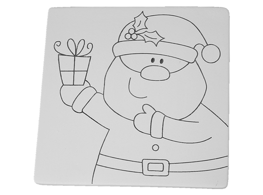 Bisque Santa Party Tile (Case of 12)