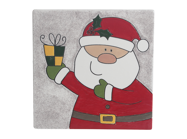 Bisque Santa Party Tile (Case of 12)